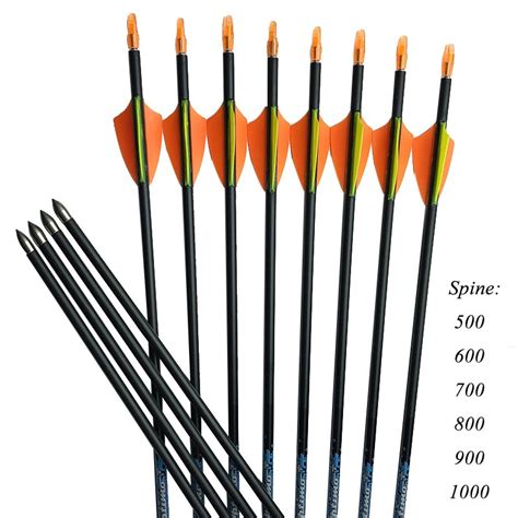 Archery 12pcs Sf Carbon Arrows Id42mm Spine 500 600 700 800 900 Arrow