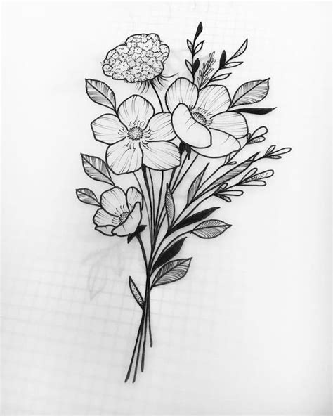 Drawing A Bouquet Of Flowers Step By Step The Expert