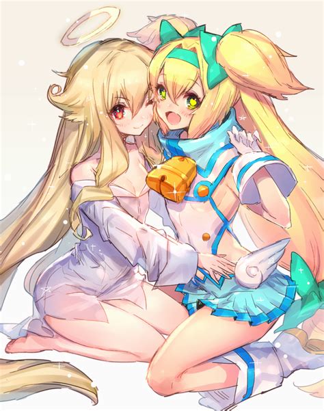 oro sumakaita angelia avallone platinum the trinity arcana heart blazblue 2girls