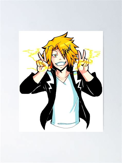 Denki Kaminari My Hero Academia Poster By Shikicraig Redbubble