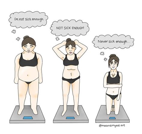 Drawings Depicting What Its Like To Have An Eating Disorder