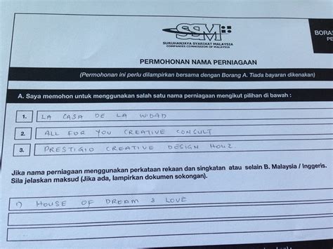 Contoh surat niaga penawaran jasa. Houz of Dreamz and Love~: Cara Daftar Perniagaan di SSM