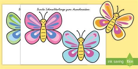 Unsere druckvorlagen sind alle kostenlos! Bunte Schmetterlinge zum Ausschneiden (teacher made)
