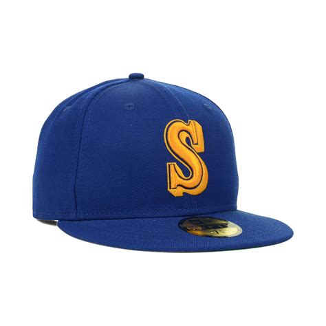 New Era Seattle Mariners Mlb Cooperstown 59fifty Cap In Blue For Men
