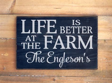 Personalized Farm Signs Farm House Decor Ranch Country T Life Is
