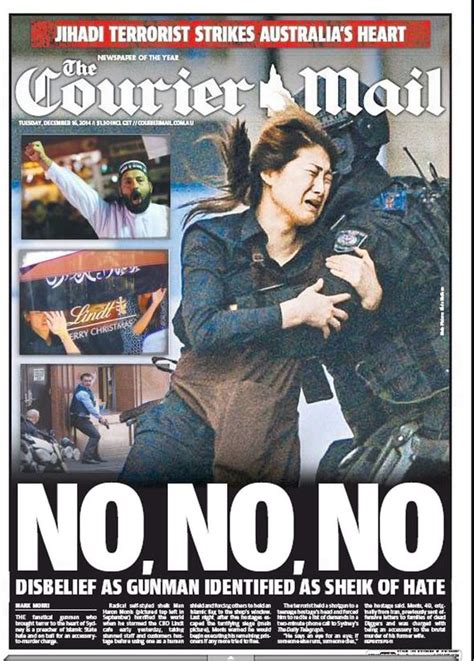 Australias Newspapers Record Deadly Sydney Siege World News