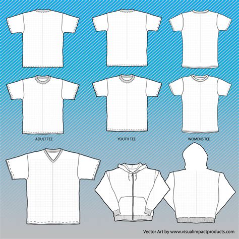 T Shirts Mock Up Templates With Grid Vector Art And Graphics