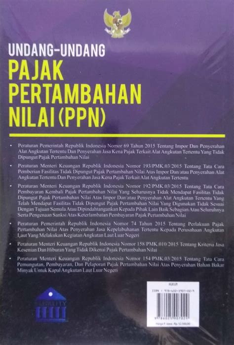Nota ini menjelaskan topik secara padat dan jelas supaya pelajar dapat memahami topik dengan sempurna. Buku Undang-undang Pajak Pertambahan Nilai (ppn) | Bukukita
