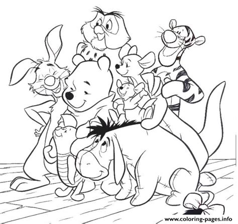All Winnie The Pooh Characters 2216 Coloring Page Printable