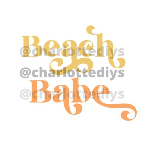 Beach Babe Free Svg Personal Use Only