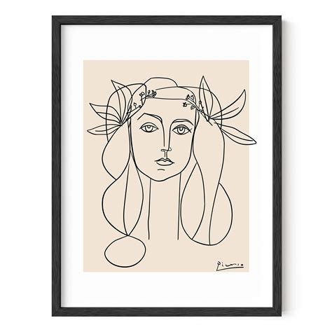 Buy Haus And Hues Picasso Line Drawing Abstract Woman Wall Art Minimalist Line Art Pablo