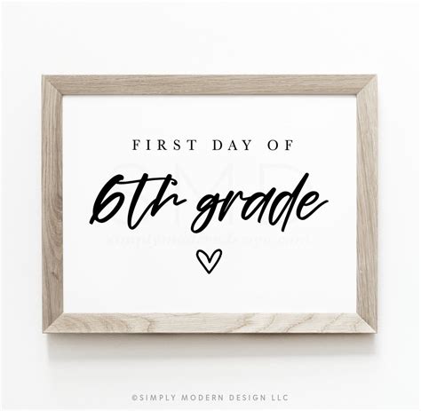 Girls First Day Of 6th Grade Sign Last Day Of 6th Grade Back To