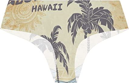 Women S Seamless Underwear Aloha Hawaiian Palm Tree Retro Panties