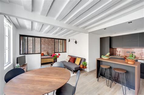 Salle à manger, cuisine, salon - Rénovation complète d'un appartement