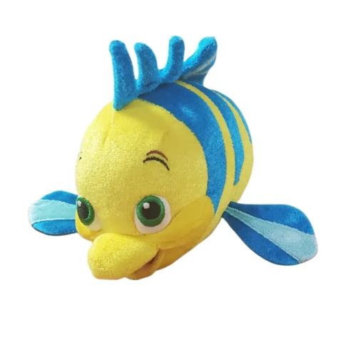 Disney Little Mermaid Flounder Ariels Fish Friend Stuffed Plush Toy 13