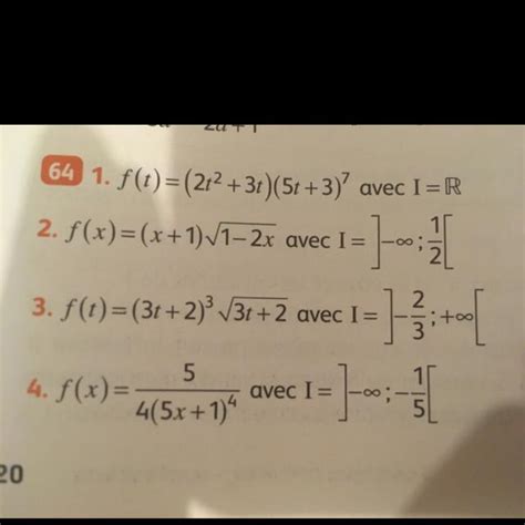 Déterminer Pour Chacune Des Fonctions F Lexpression De Sa Fonction