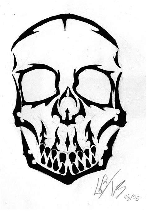 Tribal Skull By Voodoo Smurf On Deviantart