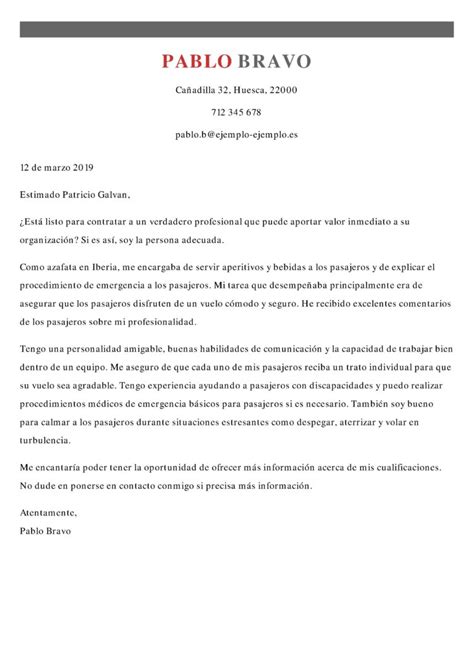 Ejemplo Carta De Presentacion Auxiliar De Vuelo