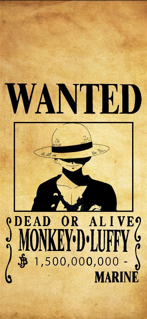 Luffy Wanted Poster Wallpaper Art Pinterest IMAGESEE