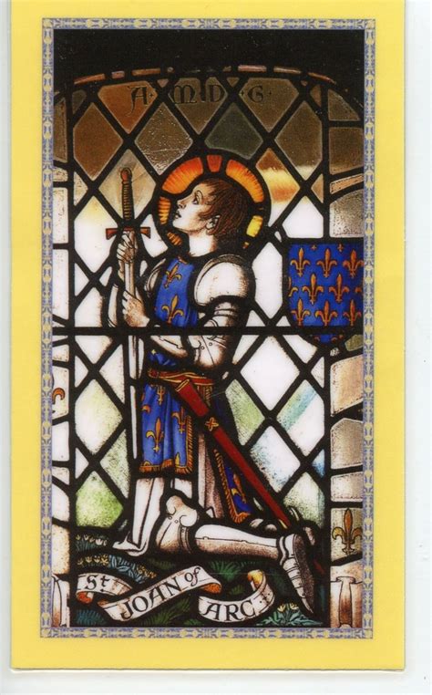 St Joan Of Arc Holy Card Prayer Card Pack Of 25 Etsy