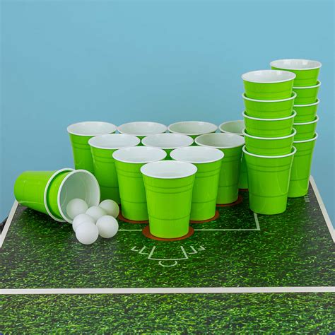 Reusable Beer Pong Cups Pack Of 22 With Beer Pong Balls Party Game