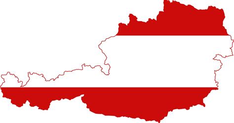 Von wien in die wichtigsten städte. Österreich Flagge-Landkarte - österreich-map-flag (Western ...