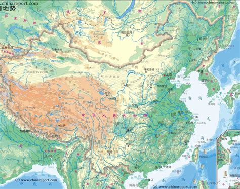 Map China Peoples Republic Of China Topographical Overview Detailed 01a