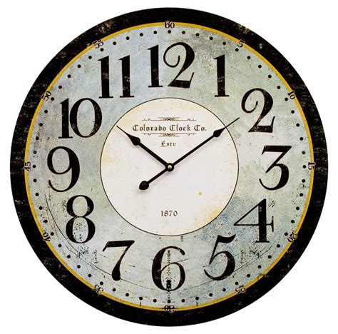 60cm Extra Large Wooden Wall Clock Vintage Retro Antique Shabby Chic