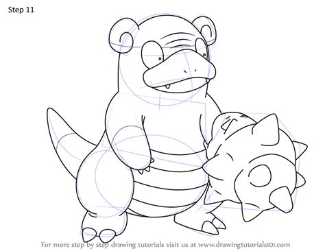How To Draw Galarian Slowbro From Pokemon Pokemon Step By Step