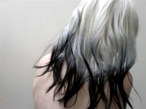 Gonna Do This But Reversed Black With Frosted Tips Black Hair Ombre