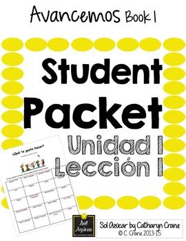 Can you tell me the. Avancemos 1 Unit 1 Lesson 1 Student Handouts & Notes - SER, GUSTAR