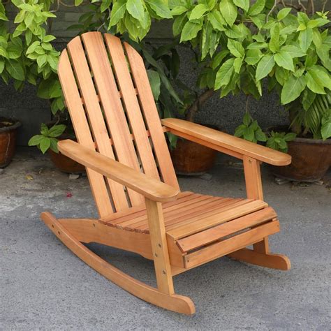 Chaise de jardin en bois Rocking chair naturel (avec images)  Chaise