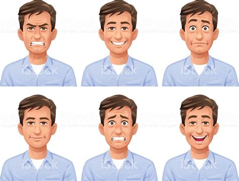 Man Facial Expressions Royalty Free Man Facial Expressions Stock Vector Art More Images Of Men