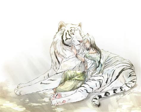 White Tiger And Human Companion Tiger Art Canine Drawing Big Cats Art