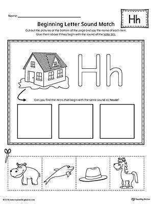letter  beginning sound picture match worksheet letter  worksheets