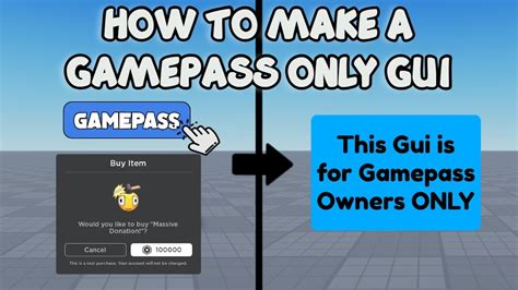 How To Make A Gamepass Only Gui 🛠️ Roblox Studio Tutorial Youtube