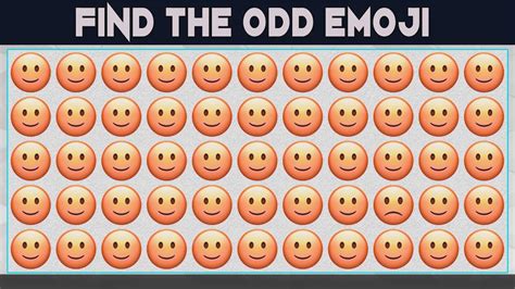 The Quizzes Can You Find The Odd Emoji Youtube