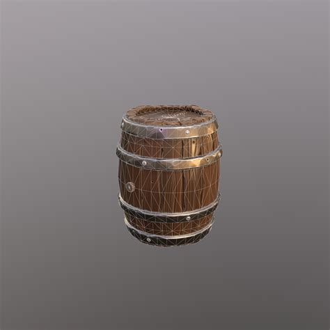 Stylized Barrel 3d Model By Artint3d