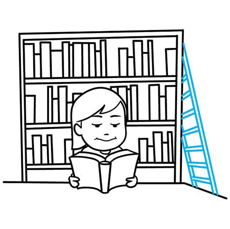How To Draw A Library Really Easy Drawing Tutorial