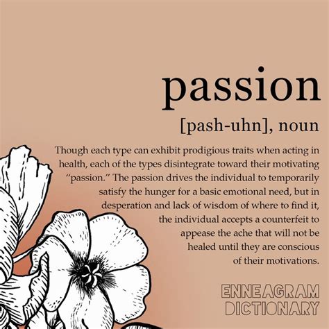 The Passion Of The Enneagram Passion Meaning Enneagram Passion
