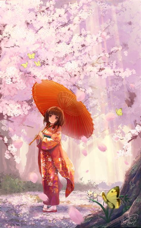 Anime Girl In A Kimono ~anime~kimono Style