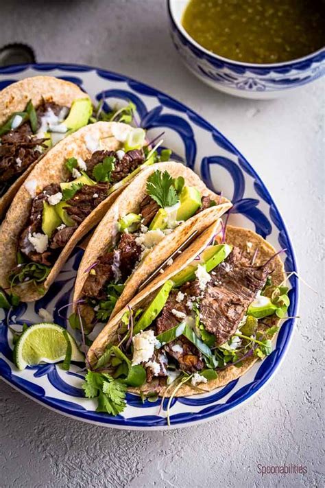 Mexican Skirt Steak Tacos Also Known As Carne Asada Tacos Recipe