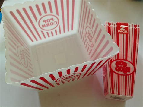 1 X Large Plastic Popcorn Box And 2 Tall Popcorn Boxes Uk