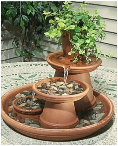 Diy Terra Cotta Clay Pot Fountain Diy Garden Fountains Diy Fountain