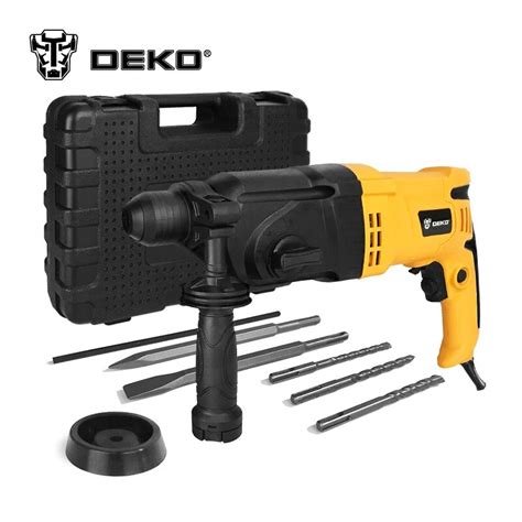 Deko Gj180 220v 26mm 4 Functions Ac Electric Rotary Hammer With Bmc And 5pcs Accessories Impact