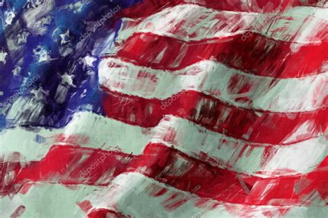 Download American Flag Abstract Painting Background — Stock Image