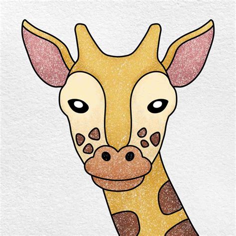 How To Draw A Giraffe Head Helloartsy