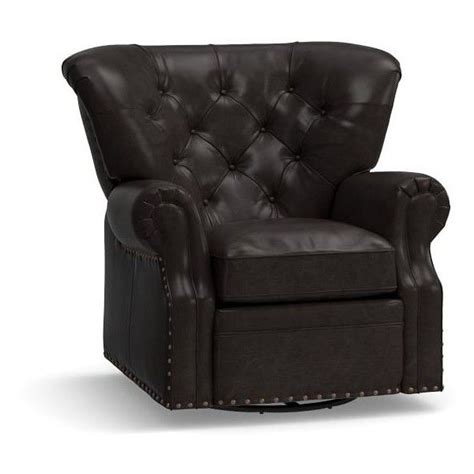 Until it arrived and it wouldn't recline. Pottery Barn Lansing Leather Swivel Recliner ($2,499 ...