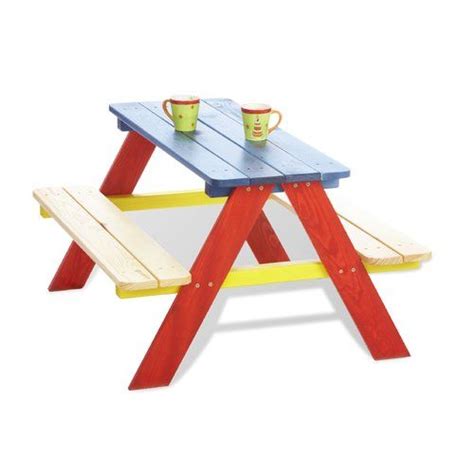69.99 gbp ~ 7 275.07 руб.large kids childrens picnic bench table outdoor. Jay Nicki Picnic Bench Pinolino Size: 50cm H x 90cm W x ...