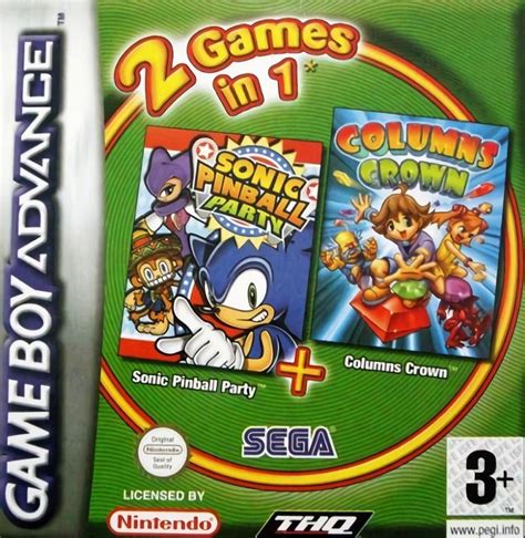 2 Games In 1 Sonic Pinball Party And Columns Crown